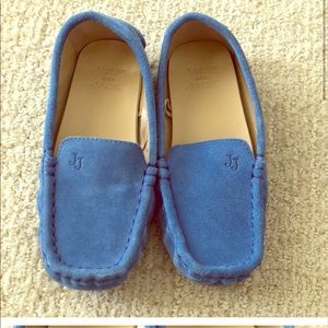Janie and Jack boys blue suede loafers